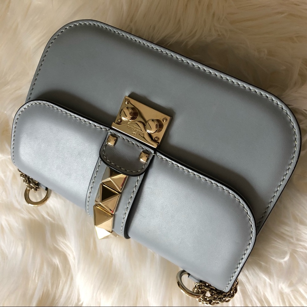 Valentino Rockstud shoulder bag in sky blue - used - Picture 5 of 7